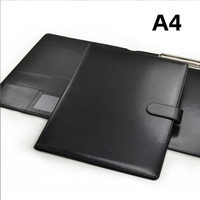 A4 Conference Folder Business Stationery Folder Leather Contract File Folders Bill Organizer Document Holder Multifunctional