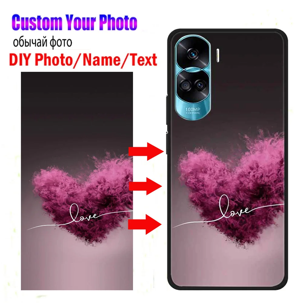 Customized Phone Cover for Honor 90 Lite Case DIY Design Photo Picture Funda For Honor 90 Pro 80 Pro 100 X50i 5G Silicone Coques