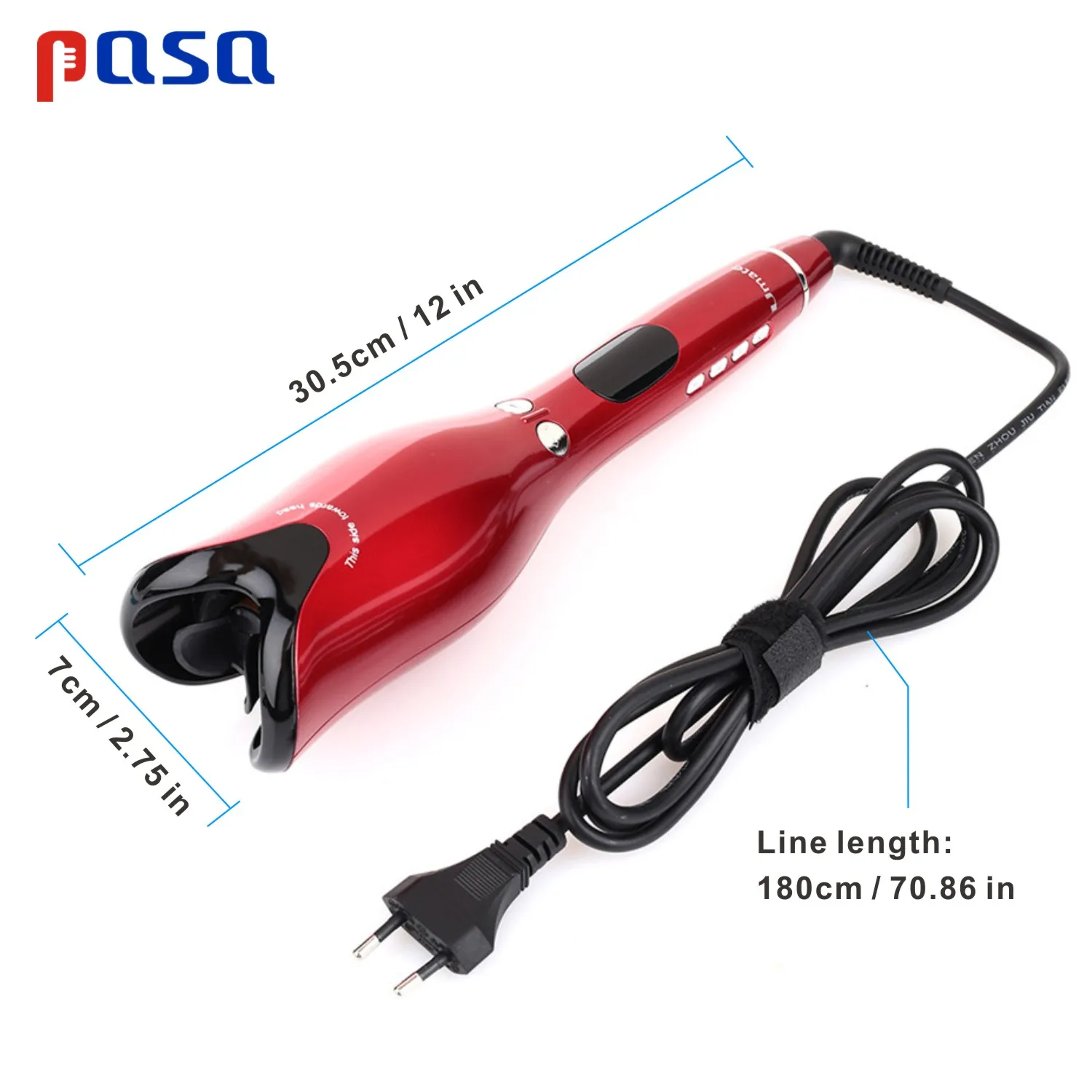 Smart Auto Curling Wand-LCD Screen Rose Hair Styler with Fast Heating & 5 Temperature Settings, Salon Results at Home