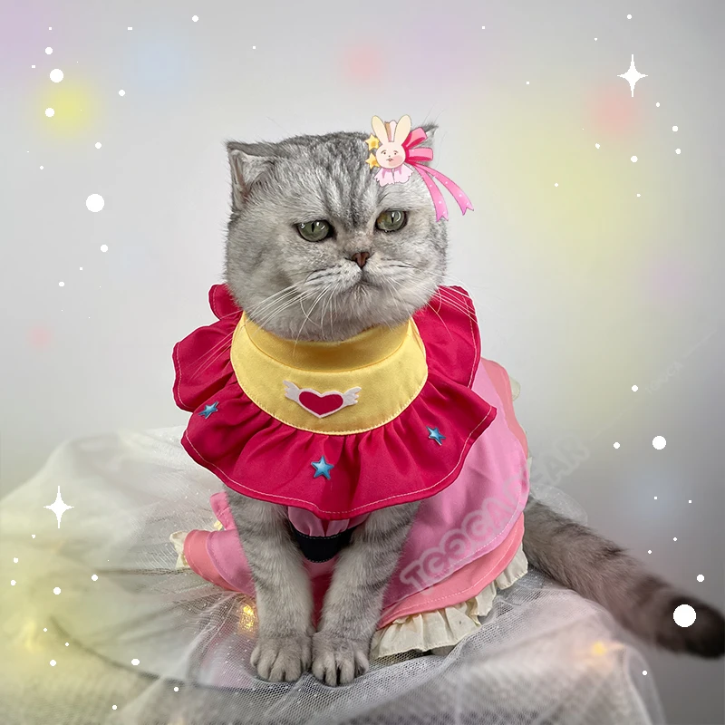 Ai Hoshino Cat Cosplay Uniform Costume Anime Oshi no Ko B-Komachi Ruby Hoshino Dress for Cats Dog Pet Puppy Kitten Clothes