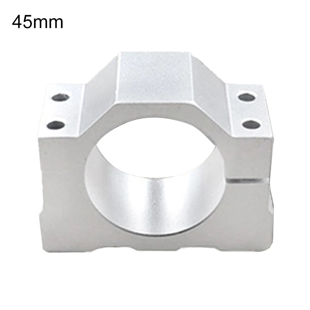 Aluminum Spindle Motor Bracket 80mm CNC Motor Clamp Exterior Sandblasting Treatment Inner Diameter 40mm Inner Diameter 52mm