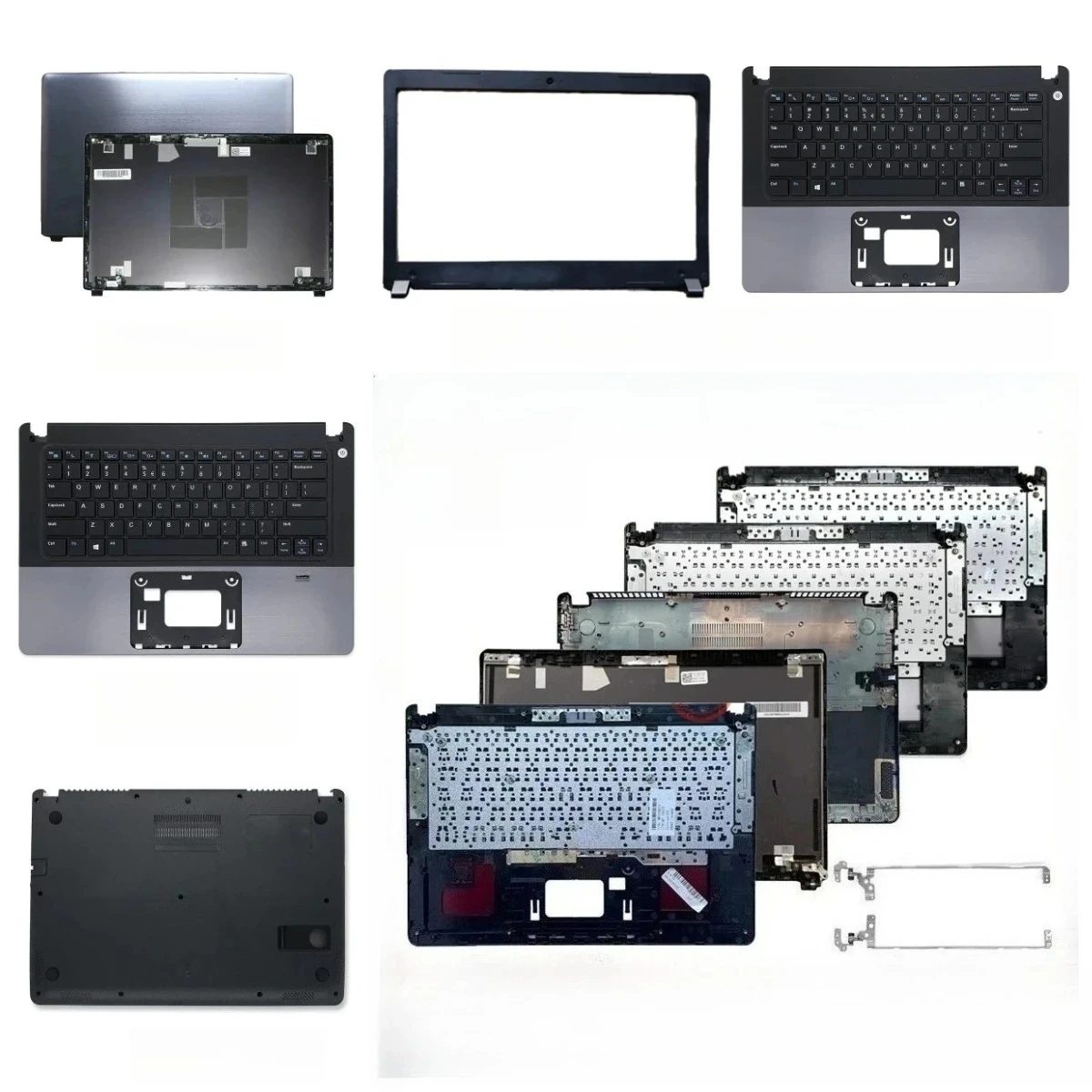 LCD screen top bezel, screen frame palm rest, bottom case and ABCD keyboard compatible with Vostro V5460 V5470 V5480 P41G (OEM)