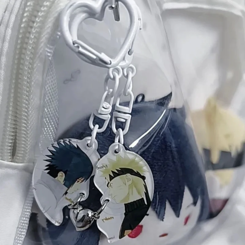 NARUTO Uzumaki Naruto Uchiha Sasuke Cartoon Niedlicher Schlüsselanhänger für Jungen und Mädchen, Schultasche, Rucksack, dekorativer Anhänger, Urlaubsgeschenke – Detail 5