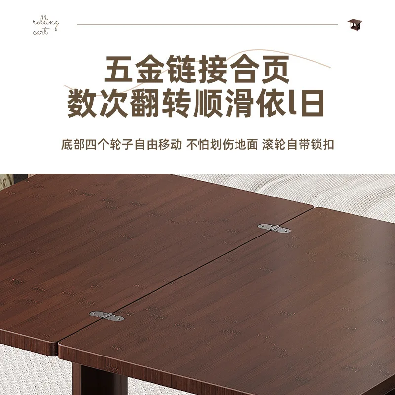 Movable side table, side cabinet folding coffee  , side table small coffee table