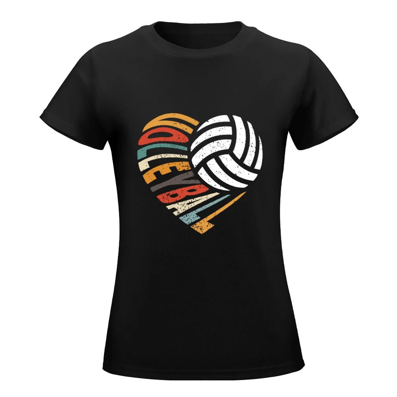 My Heart on that Court Funny Mom Volleyball T-Shirt female anime clothes shirts graphic tees cotton t shirts Women