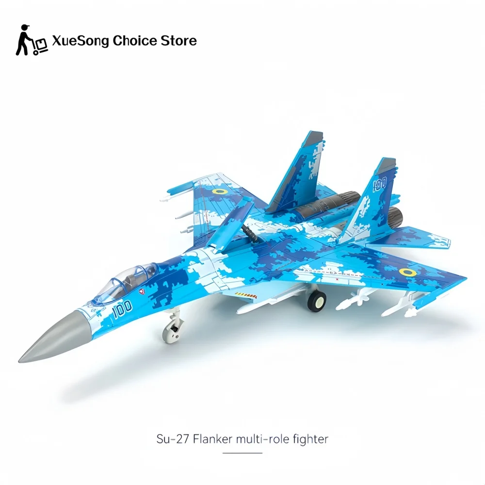 1/72 Creative Military Series Sukhoi Su-27 Flanker Multi-Role Fighter Building Blocks Assembled Model Toys For Christmas Gift