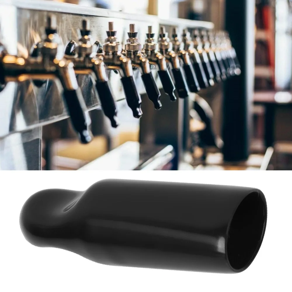 10pcs Protective Black Beer Faucet Cap PVC Easy to Use Beer Tap Plug Reusable Draft Beer Tap Cover Kegerator