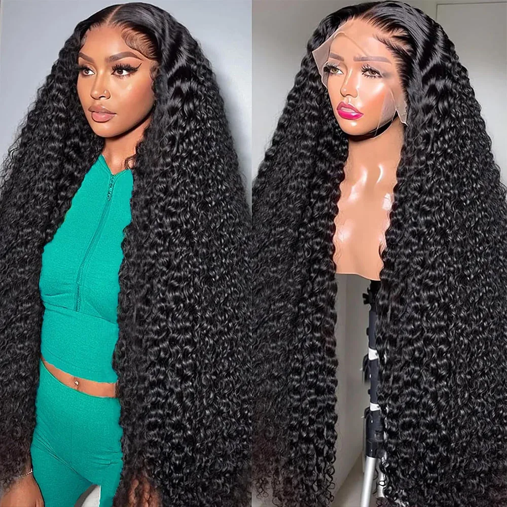 Natural Black Water Wave Wig Ready To Wear Ocean Wave 13x6 Hd Lace Front Human Hair Wig Loose Deep Wave 13x4 Hd Lace Frontal Wig