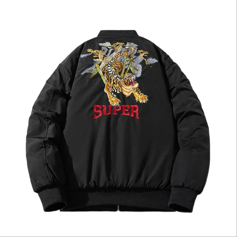 Tiger Embroidery Bomber Jacket Men Spring Autumn Baseball Coat Male Luxury Clothing Spring Autunm Winter Outerwear 2024