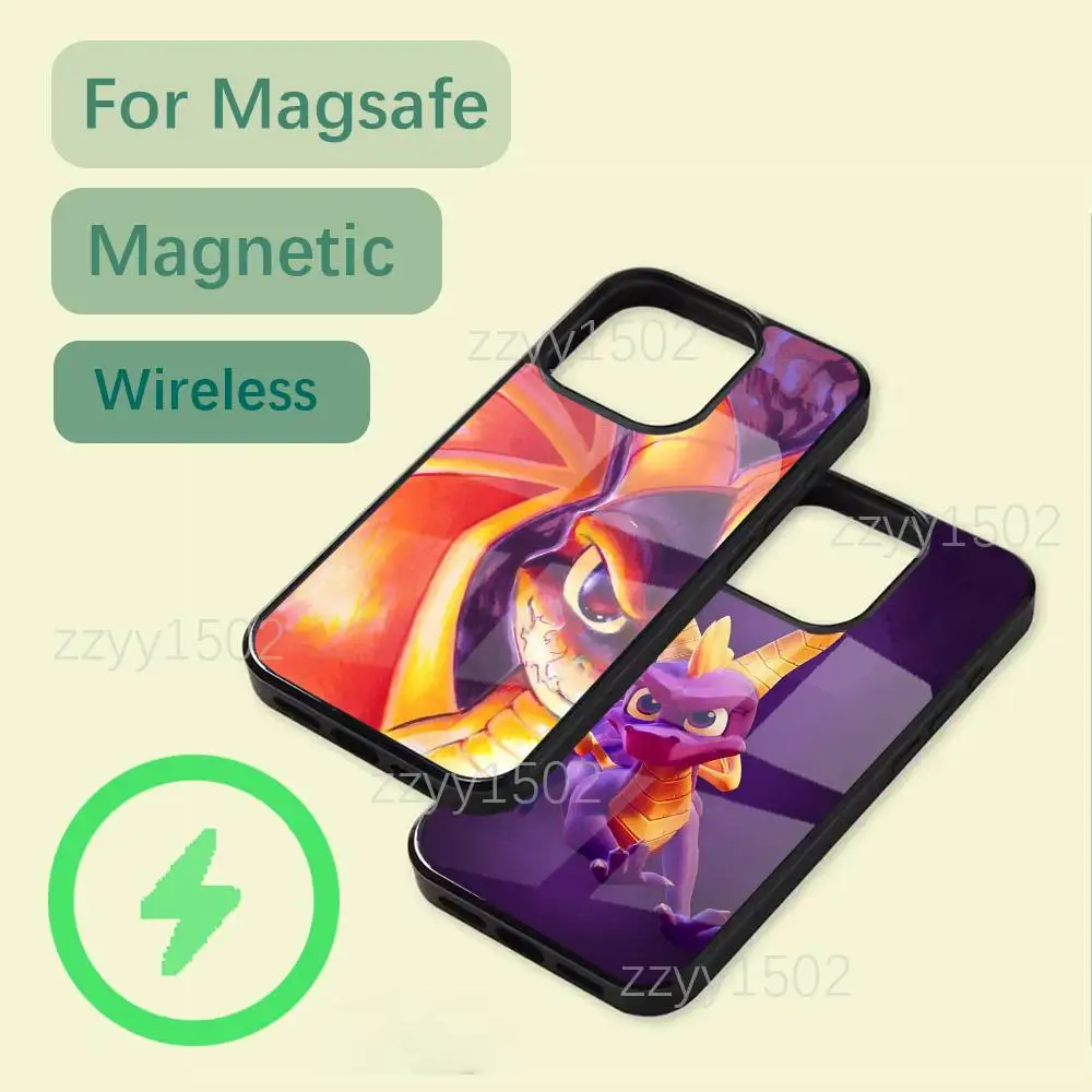 

Game S-SpyroS the Dragon Phone Case For iPhone 17,16,15,14,13,12,11,Pro,Max,Plus,Mini,SE4,E Magsafe Wireless Charging