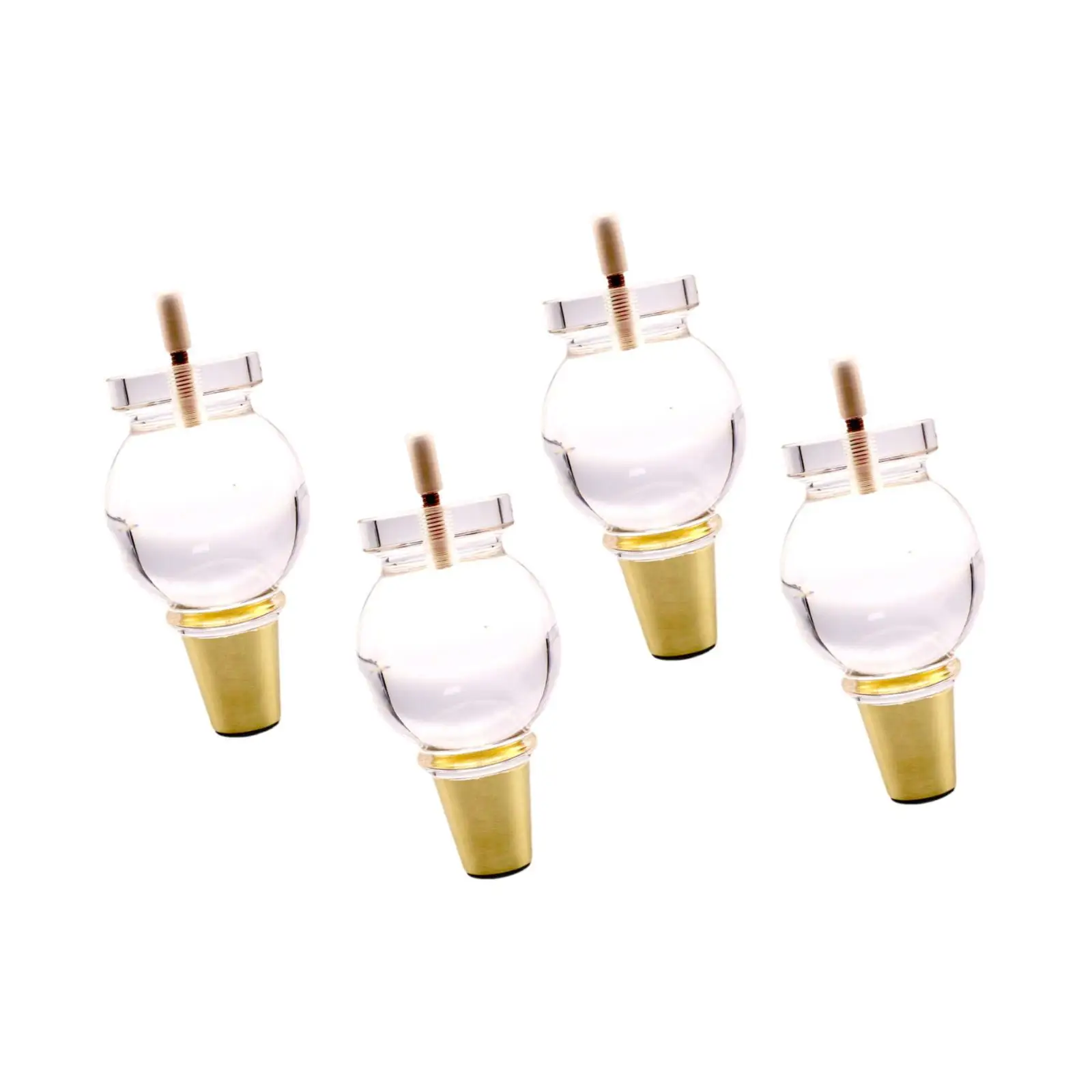 4 Pieces Furniture Legs Replacement Decor DIY Hardware Transparent Versatile Cabinet Feet for Bookcase Dresser Couch