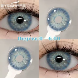 EYESHARE 1 Pair Myopia Lenses Colored Contact Lenses for Eyes with Degree Natural Contact Lens Blue Eye Lenses Brown Contacts