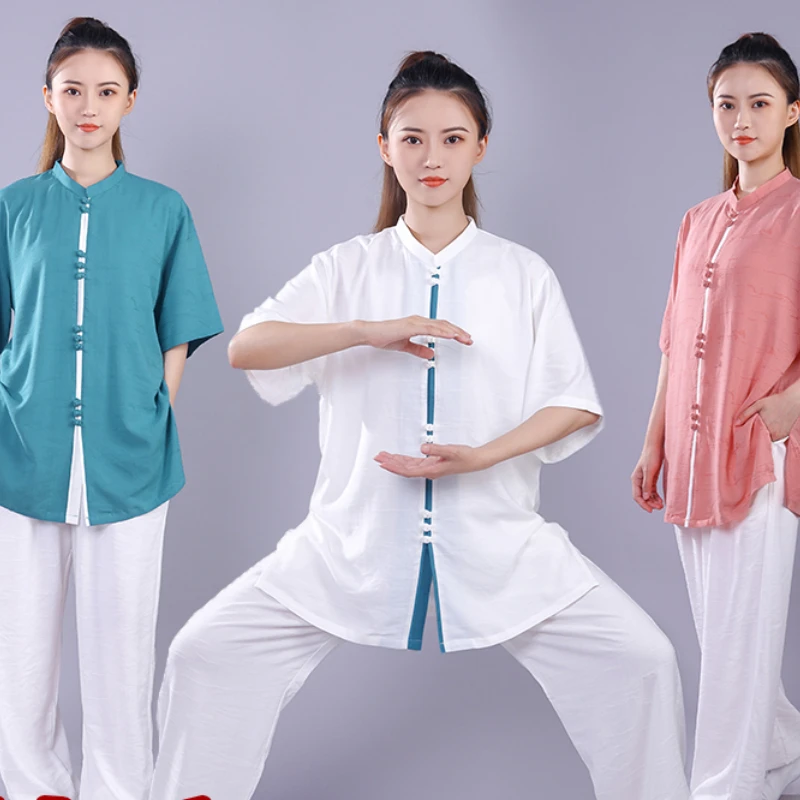 

Traditional Chinese KungFu Uniform Breathable Cotton Linen Martial Arts Training Clothes Adult Martial Arts WingChun Suit