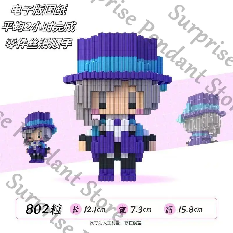 Reverse:1999 series Game ambitus Blok bangunan rakitan yang menggemaskan Elemen anime berbentuk persegi model buatan tangan hadiah ulang tahun