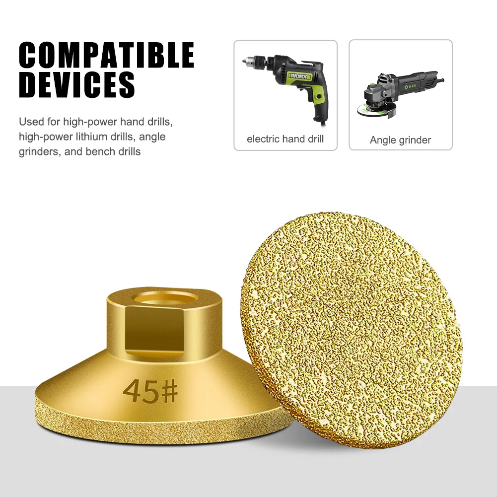 หัวเจียรแบบแบนชนิดเชื่อม M10 สำหรับขัดและเจียรหินควอตซ์ หินอ่อน ใช้กับเครื่องเจียรแบบมุม