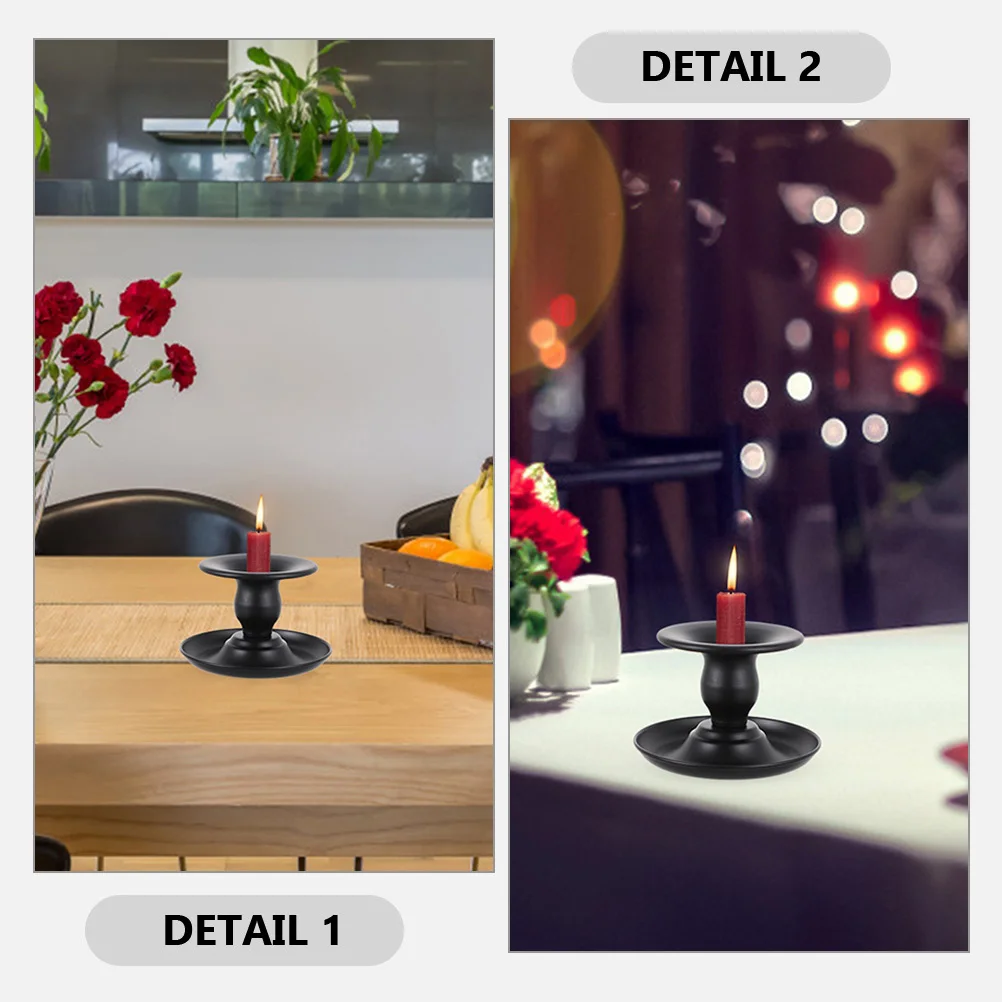 

Iron Art Holder European Vintage Style Decorative Stand Romantic Atmosphere for Wedding Dining Room Desktop Use