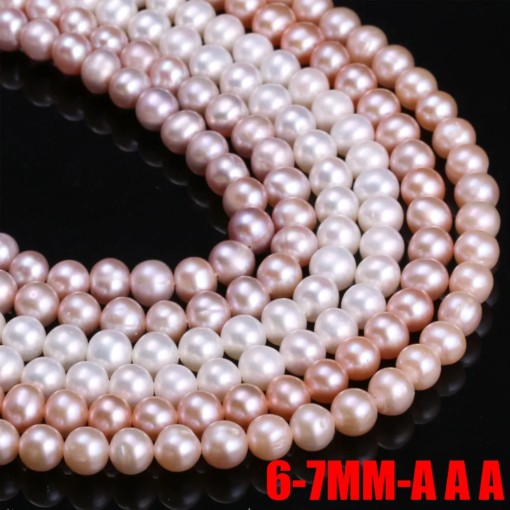 

Potato Shaped Pearls 6-7mm AAA High Quality Natural Freshwater Pearls Spacer Beads for Jewelry Making DIY Necklace Accessories