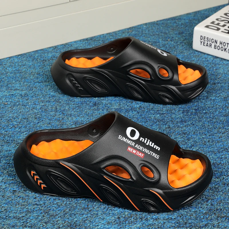 

Men's Thick Sole Slippers Non-slip Breathable Massage Slide Sandals Summer Casual Outdoor Beach Shower EVA Sport Shoes Soft