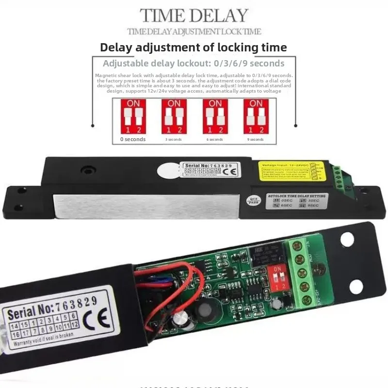 KOB Shear Magnetic Lock 1000KG European Style Access Control Electromagnetic Lock 12V24V Electric Control Magnetic Suction Lock