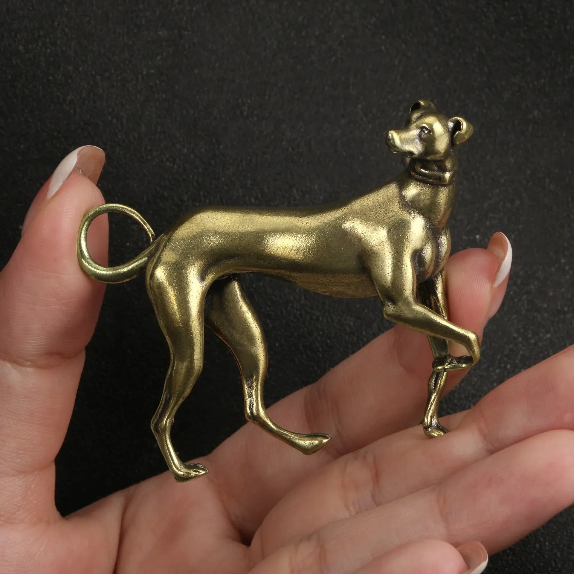 

Brass Dog Desktop Decoration Vintage Animal Model Statue Decoration Gift Home Decoration Craft Accessories Miniatures Figurines