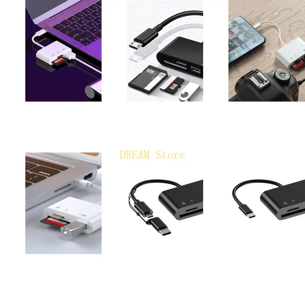 5 in 1 Type-C USB TF Card Reader OTG Hub Micro USB Adapter For MacBooks Phone Universal Multifunctional best sale