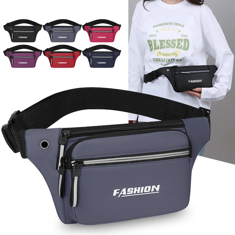 

Многофункциональная водонепроницаемая поясная сумка из ткани Оксфорд для мужчин и женщин, нагрудная сумка через плечо для кассового аппарата большой вместимости