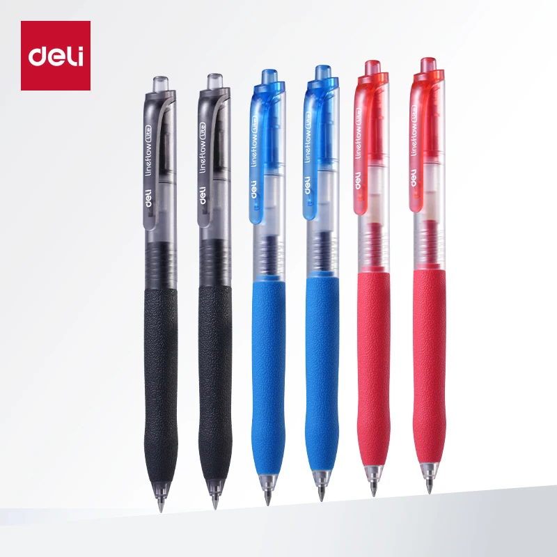 

Deli 12pcs 0.5mm Black Red Blue Ink Gel Pens Office Supplies Signing Pen School Supplies Stationery Business Pen Gift