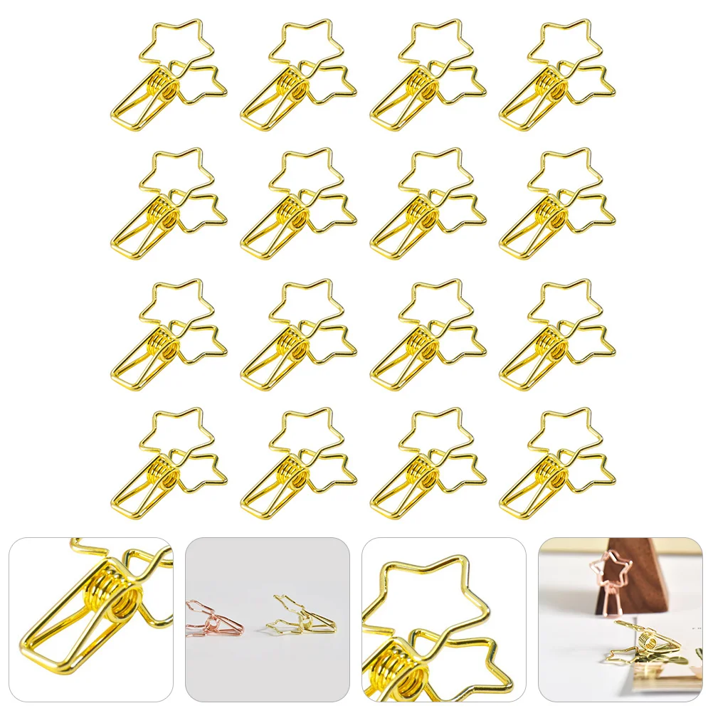 16 قطعة مقاطع صور معدنية تصميم بسيط استلام كليب متعدد الوظائف مكتب ملف المنظمون وثيقة المشابك مشبك استلام معدني #2