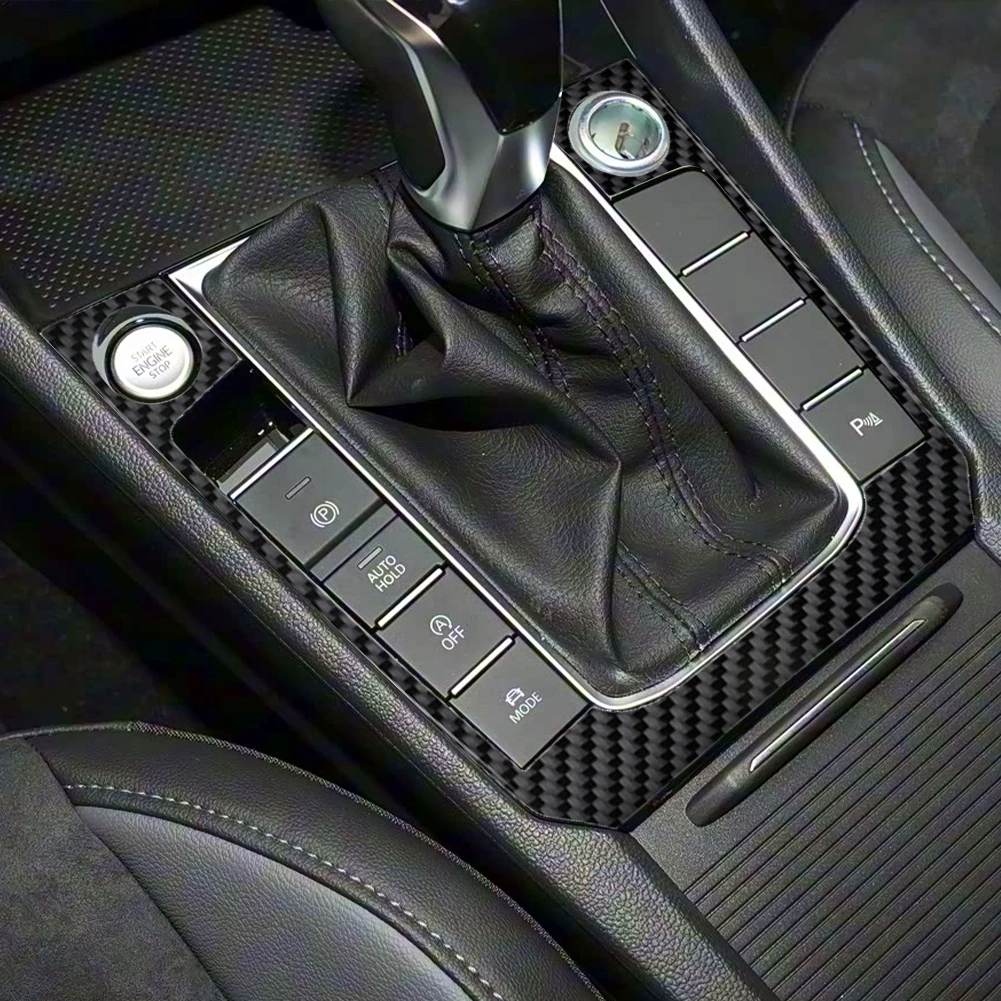 Carbon Fiber Car Interior Transmission Shift Box Panel Trim Sticker For VW Jetta MK7 2019-2023 Car Styling Accessories 6