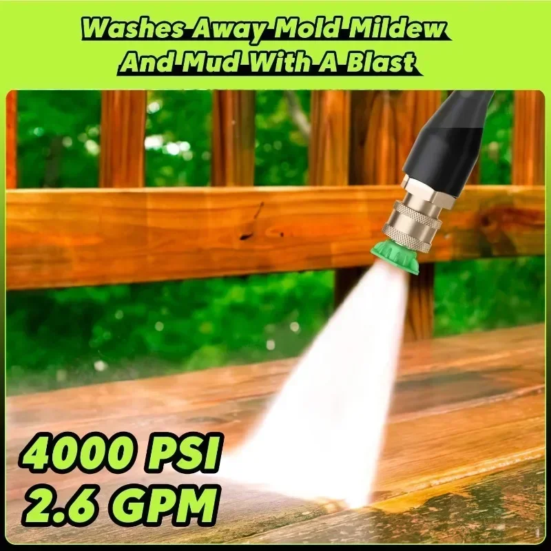 Hot SalesPowRyte Electric Pressure Washer With Hose Reel, Foam Cannon, 4 Different Pressure Tips, Power Washer, 4000 PSI 2.6 GPM