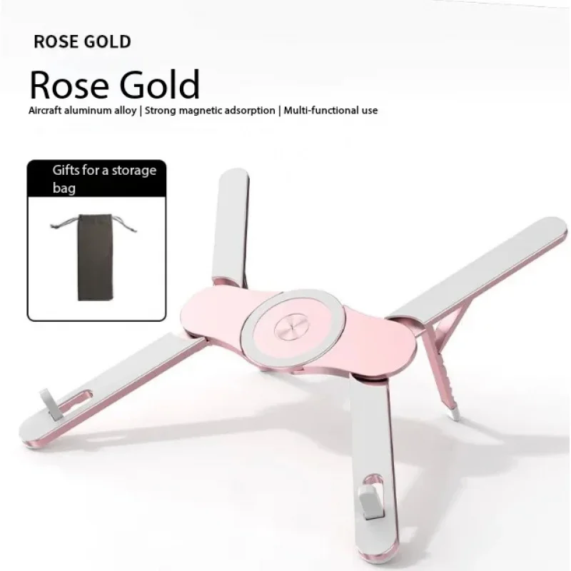 new Aluminum Alloy Laptop Stand Foldable Portable Height Adjustable Cooling Riser Desktop Support Cervical Protection Bracket