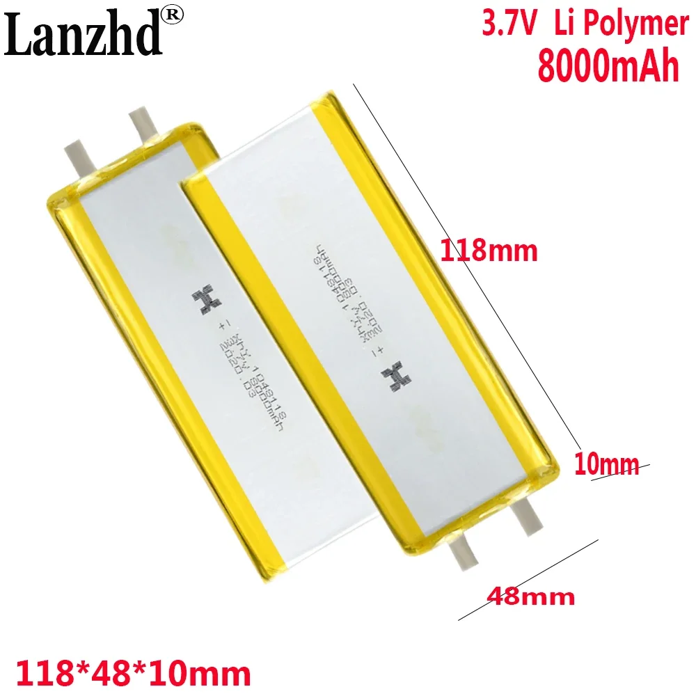 

3.7V 8000mAh Li Battery For Finder Flying fish finder battery colorfly E-Books Power bank Tablet PC DVD on 9548118 1048118