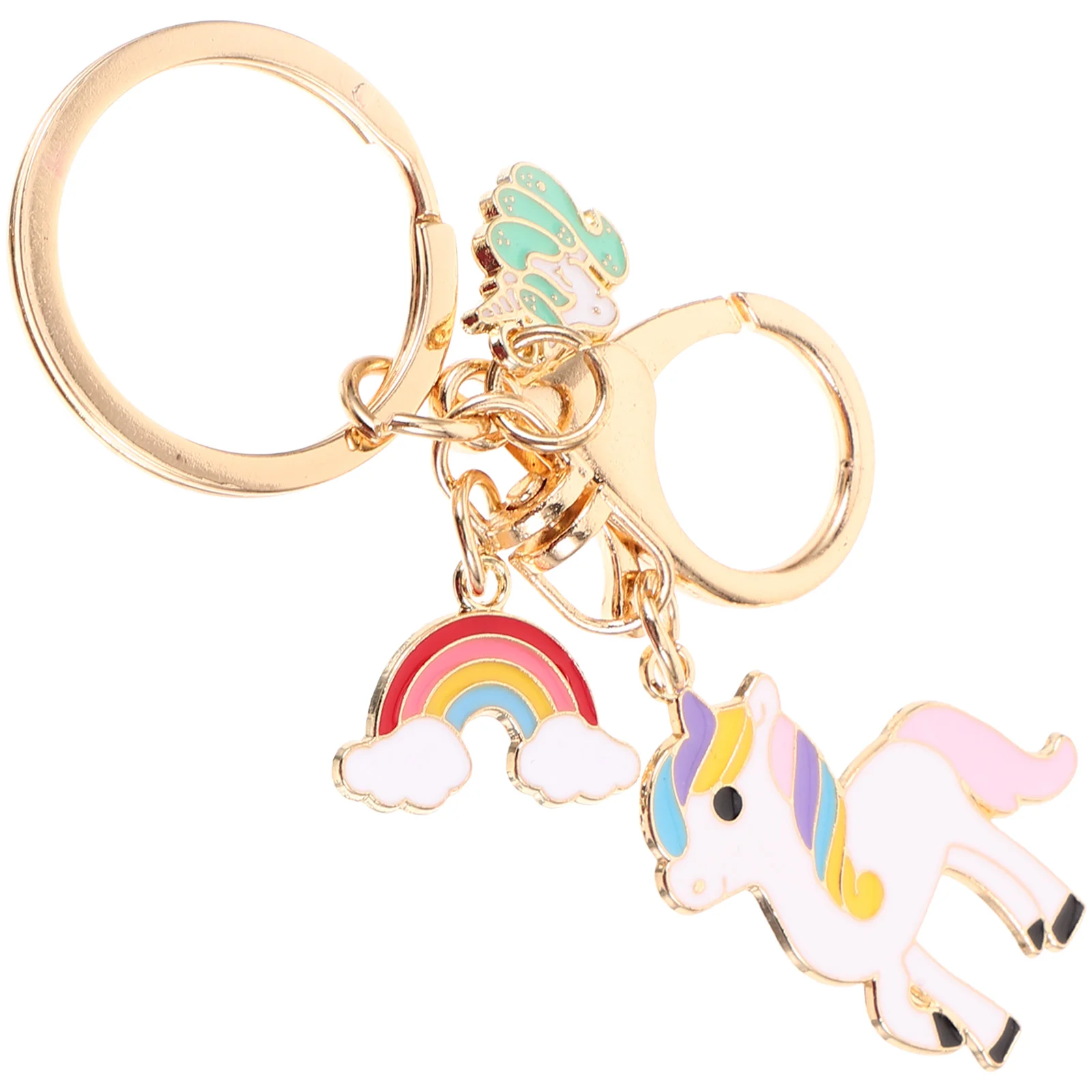 

Unicorn Keychain Women Charm Keychains Backpack Purse Charms Car Girl Accessories