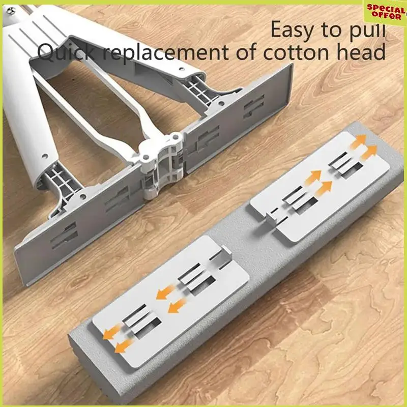 

A34R Портативная мини-швабра, самовыжимающаяся губка, роликовая швабра, супер впитывающая роликовая швабра, инструмент для влажной и сухой уборки, складной, без рук