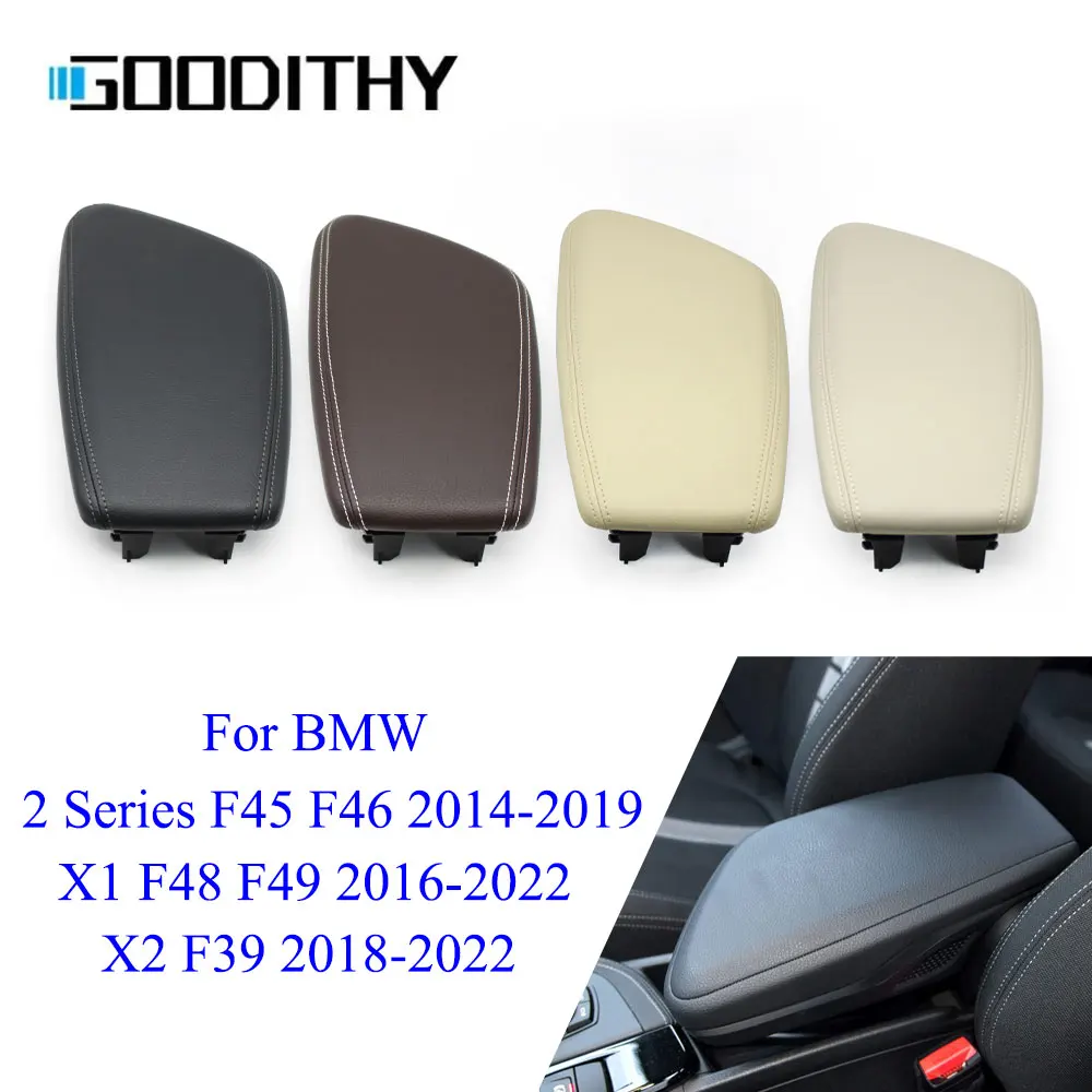 

LHD Interior Car Center Console Storage Case Armrest Box Leather Cover For BMW X1 X2 2 Series F48 F49 F39 F45 F46 2016-2022