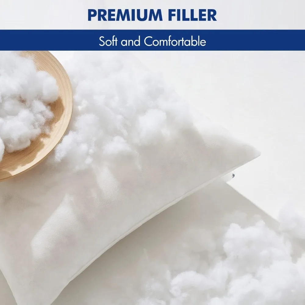 Furniture Accessories Premium Fluffy Decorative Rectangle Throw Pillow Insert 12x20 Inch Pillow Form for Sofa Couch Living Room image 2