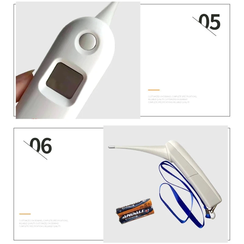 Viehthermometer, digitales Thermometer, schnelles Rektalthermometer für Hunde und Schafe