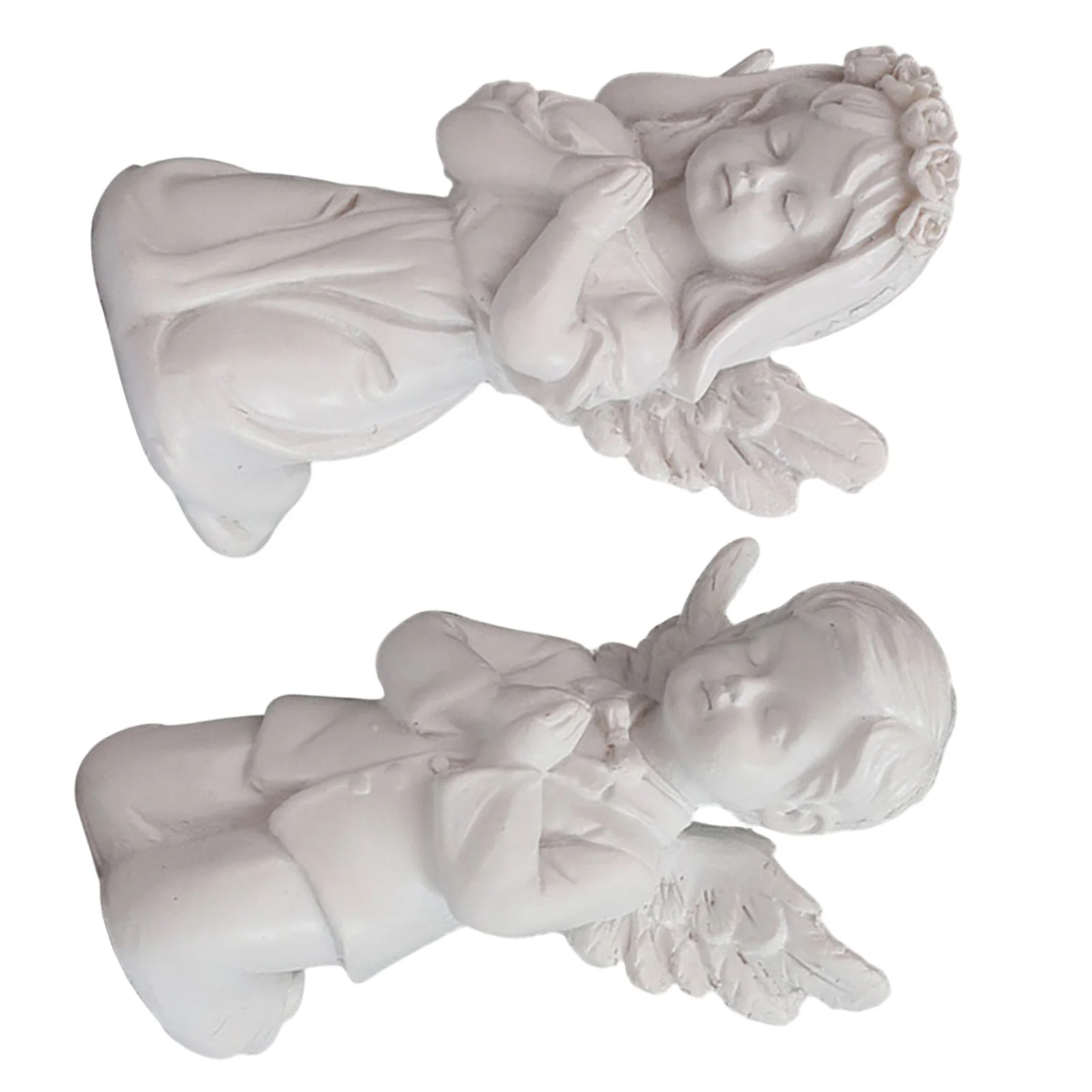 

2Pcs Prayer Angel Figurines Lovely Resin Craft Decor for Home Bedroom Desk Office Festive Gift Decoration Angel Statue