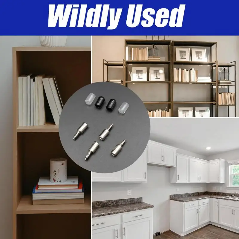 ใหม่ 100-10PCS Self Tapping สกรูชั้นผู้ถือแผ่นตู้เสื้อผ้า Septum วงเล็บสกรูชั้นวางสนับสนุนหมุดแขนกันลื่น