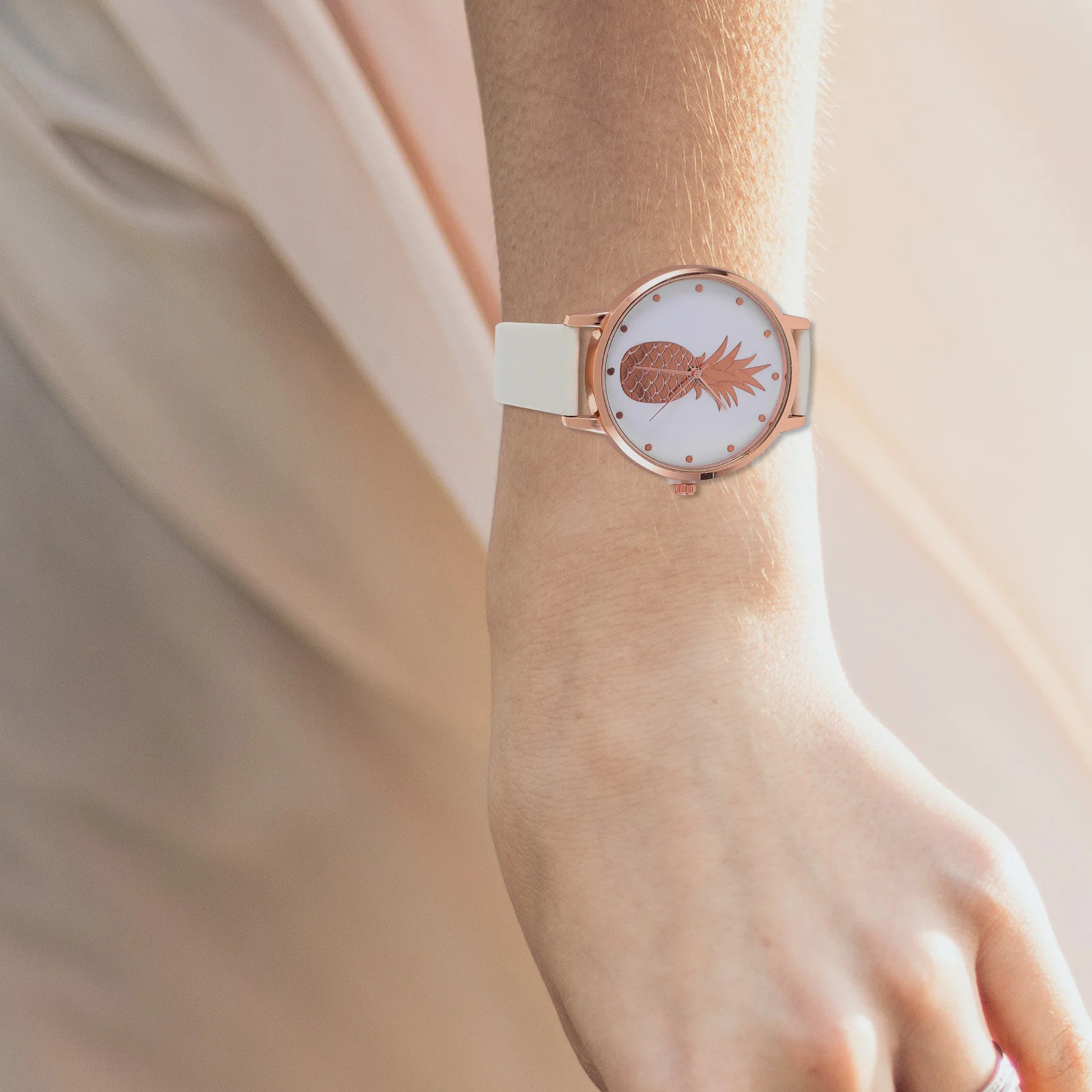 ساعة يد نسائية أنيقة بحزام كوارتز من البولي يوريثان كاجوال كلاسيكية أنيقة هدية للزوجة والصديقات #6