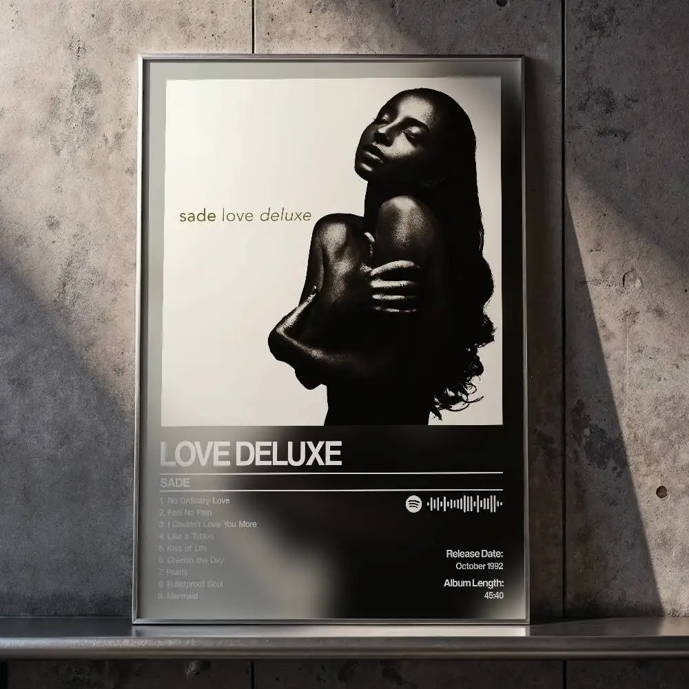 Sade Love Deluxe Poster Self-adhesive Art Waterproof Paper Sticker Coffee House Bar Room