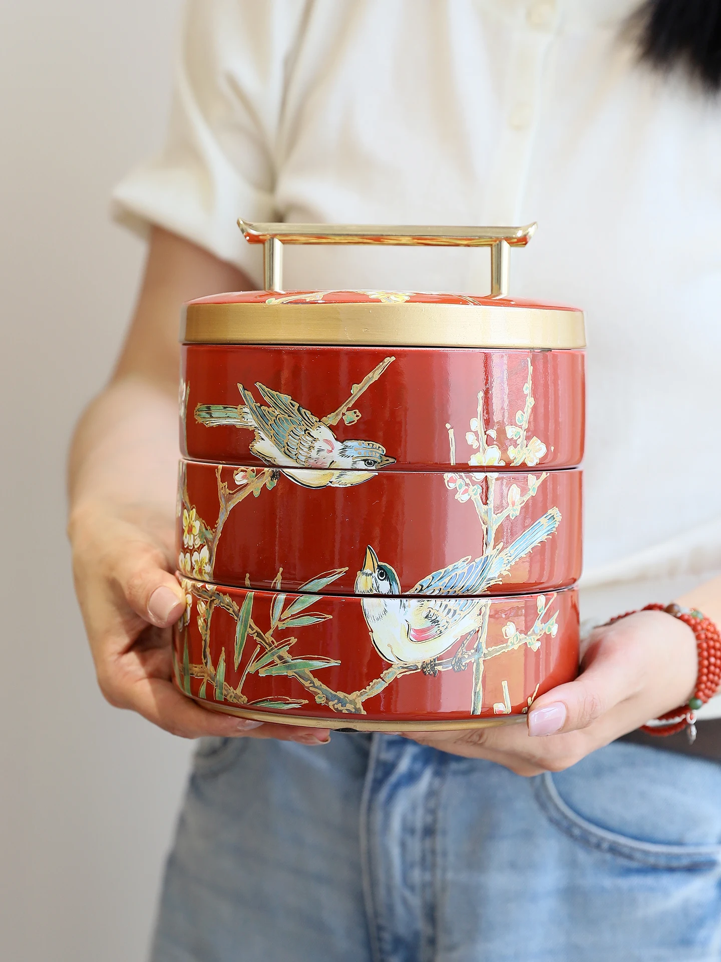 

Шкатулка для украшений Fuhua Cerc: Новая китайская декоративная шкатулка для дома, идеальный выбор для свадьбы, украшение для витрины, подарок на новоселье