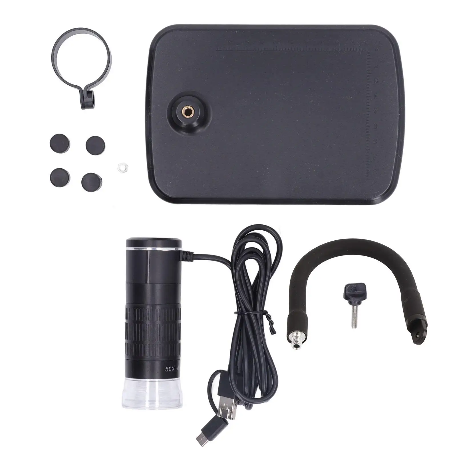 3-in-1 USB HD Digital Microscope Handheld Endoscope with Flexible Holder for mobile Phones