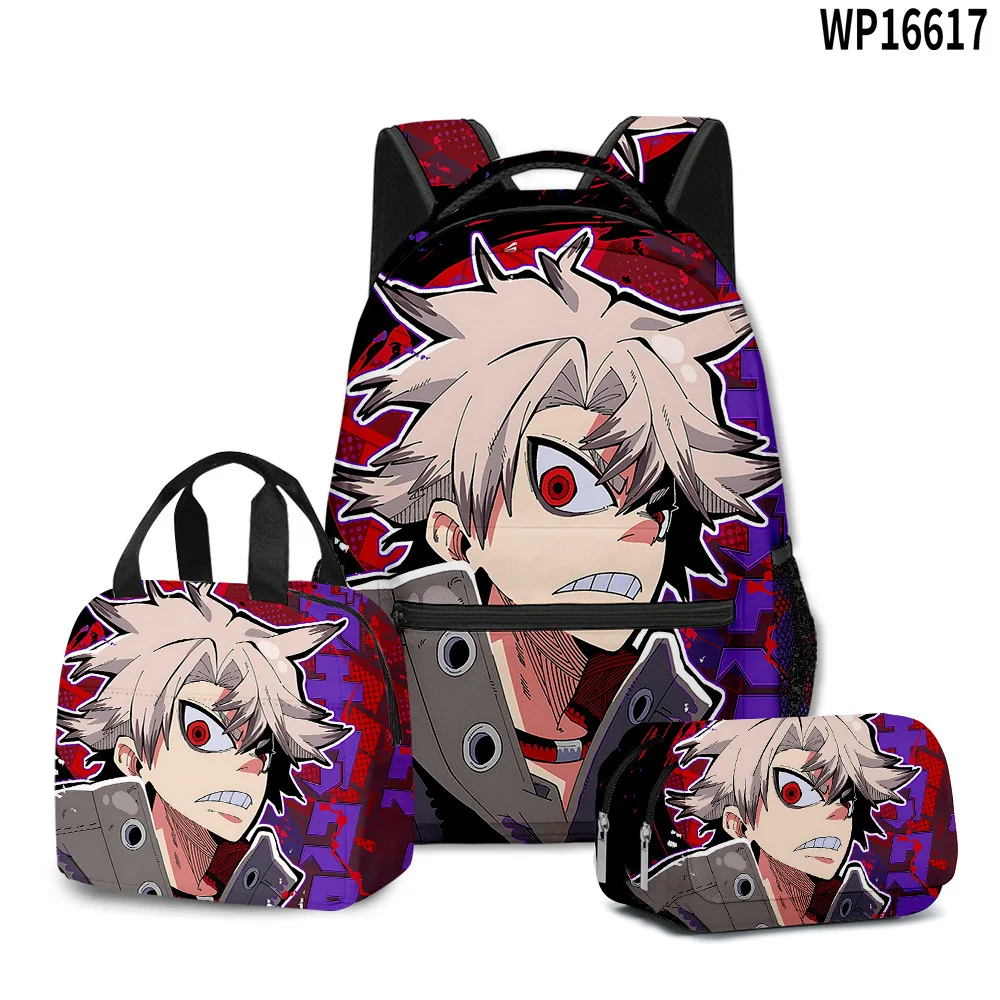 

Creative Popular Novelty Gachiakuta 3D Printed 3pcs/Set student School Bags Travel Notebook Backpack Lunch bag Pencil Case