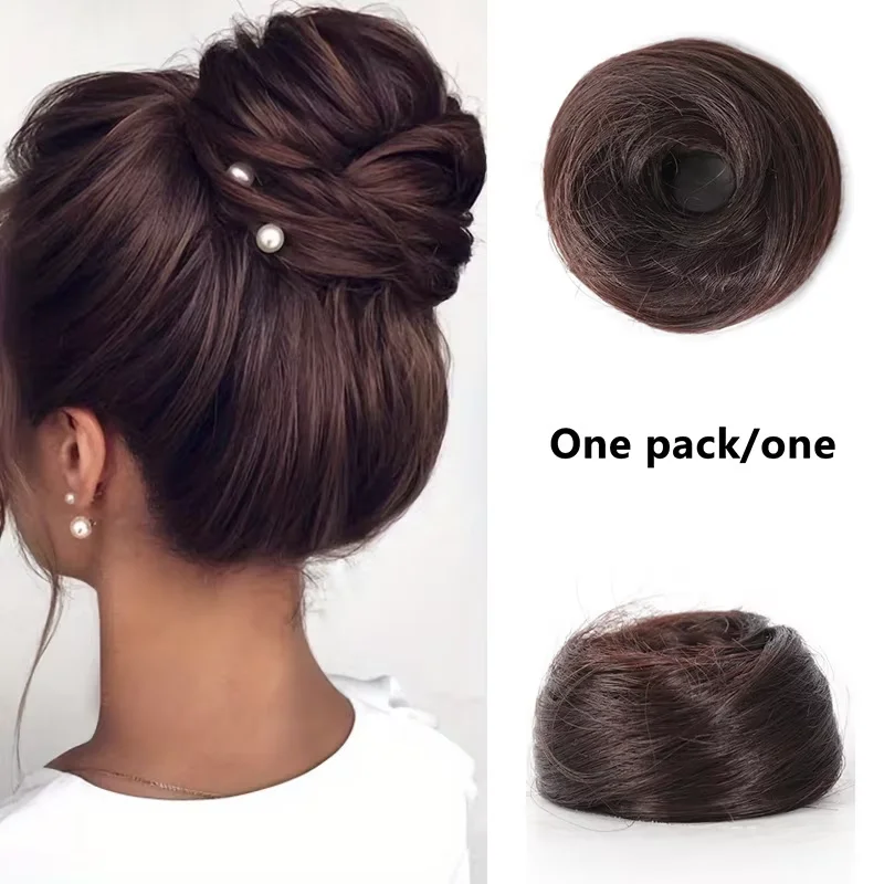 Messy Bun Hair Piece Straight Chignon Extension