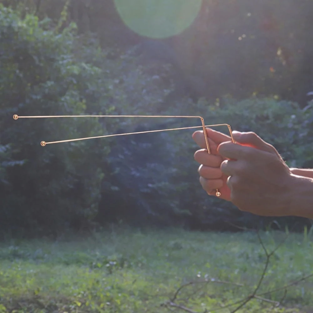 [A93Z!】 Guérison énergétique paranormale pour la divination par l'eau - Kit de 2 baguettes de radiesthésie en cuivre pur