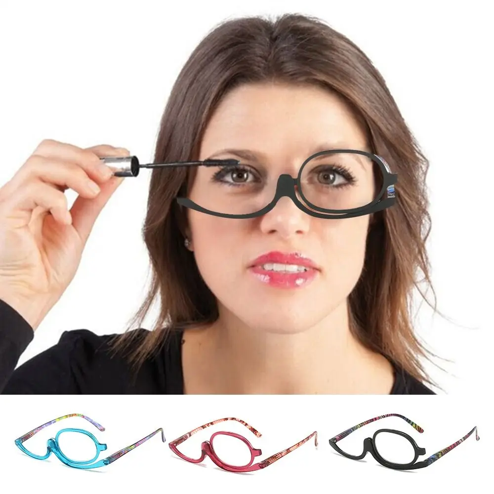 

+1.50~+4.0 Diopter Rotating Makeup Reading Glasses Eyewear Colourful Frame Magnifying Glasses Vision Care Folding Eyeglasses