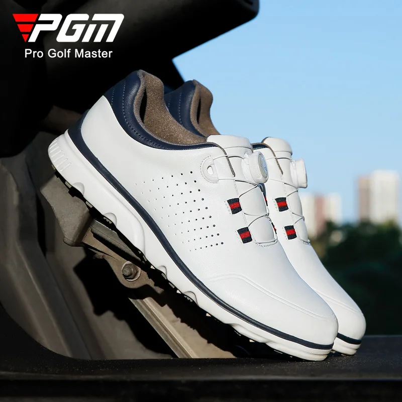 

PGM Golf Shoes Men's Anti slip Nail Knob Lace Waterproof Super Fiber Sports Shoes Golf Men's Shoes