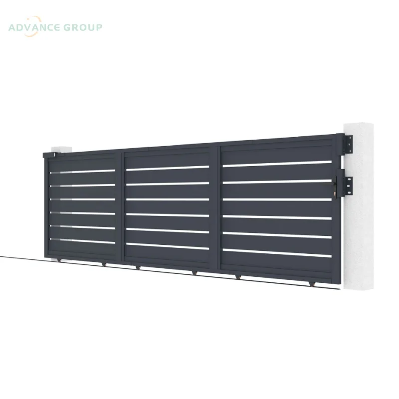 Sliding Gate for Villa Entrance Heavy Duty Aluminum Alloy Intelligent Vehicle Recognition Smartphone ControlCustomizable