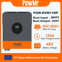 PowMr 11KW Hybrid Solar Inverter 48V 220V On Off Grid Inverter with MPPT 150A Charger Work without Battery Parallel Up to 9pcs